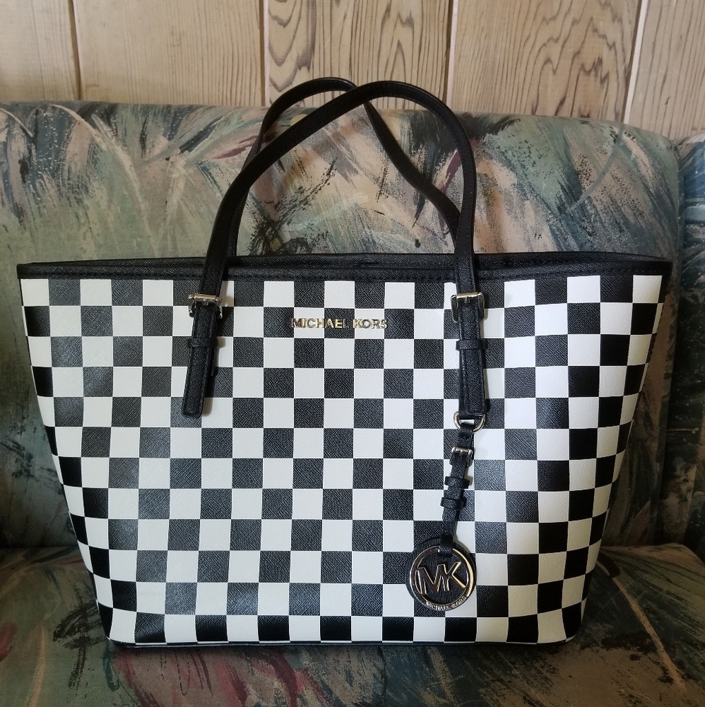 Michael Kors small Jet Set Checkerboard Tote